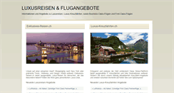 Desktop Screenshot of luxusreisen.ch
